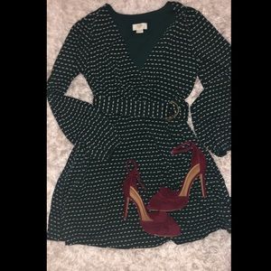 Anthropology fit and flare dress